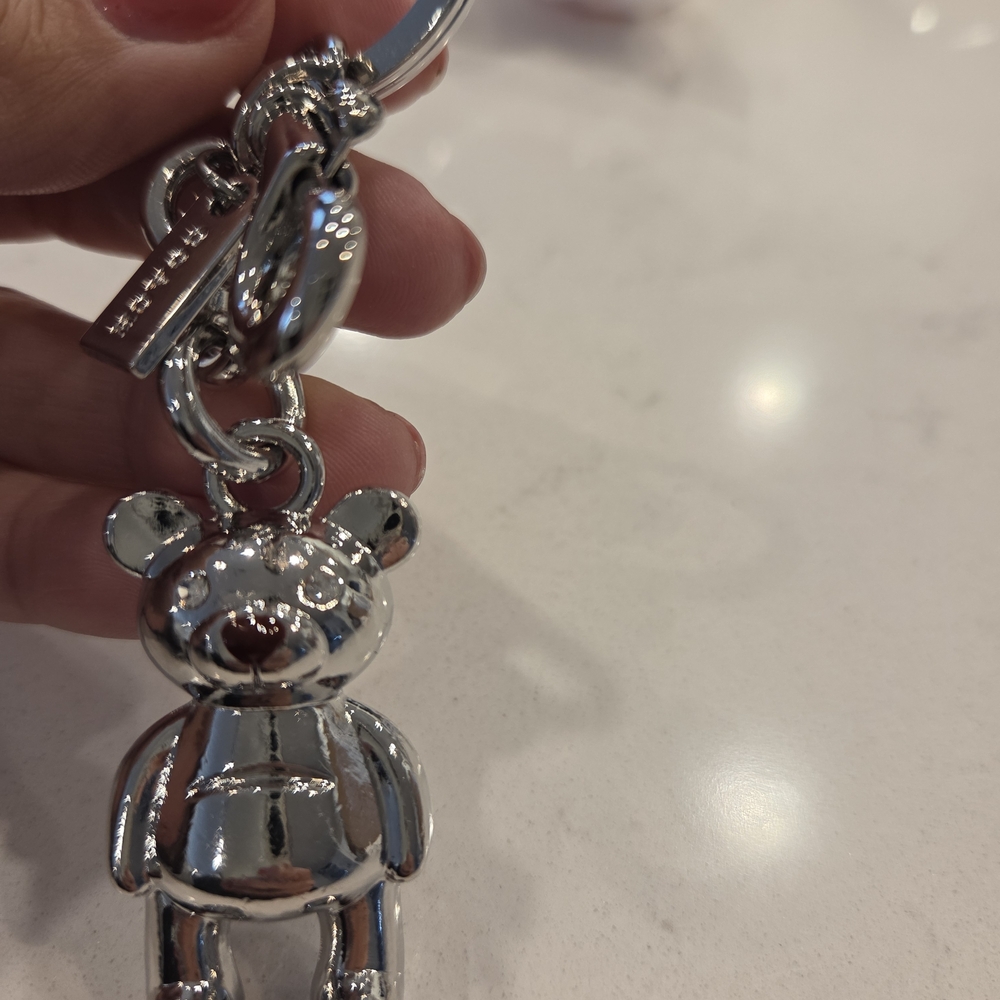 Silver Bear Keychain